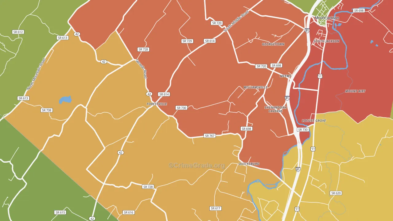 22847, VA Map of Drug-Related Crime Rates