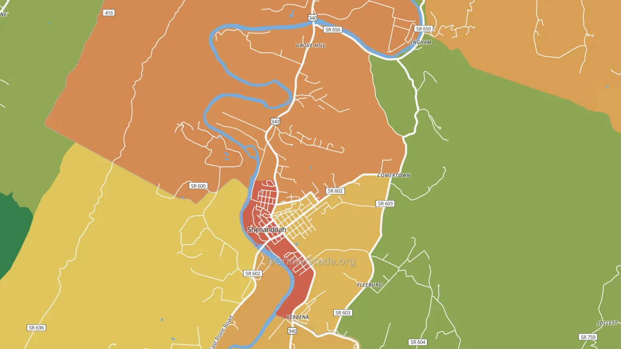 22849, VA Map of Drug-Related Crime Rates