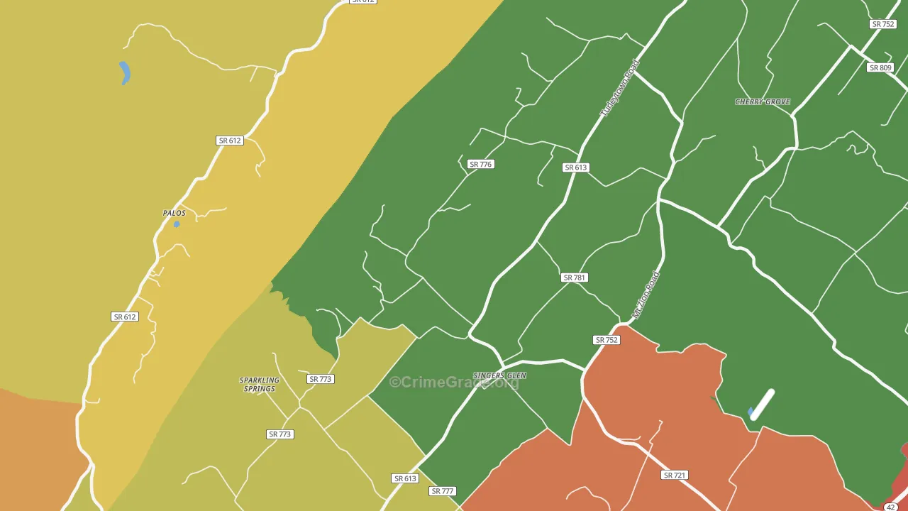 22850, VA Map of Drug-Related Crime Rates