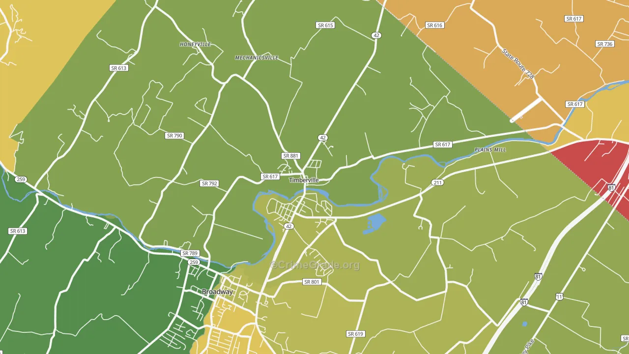 22853, VA Map of Drug-Related Crime Rates