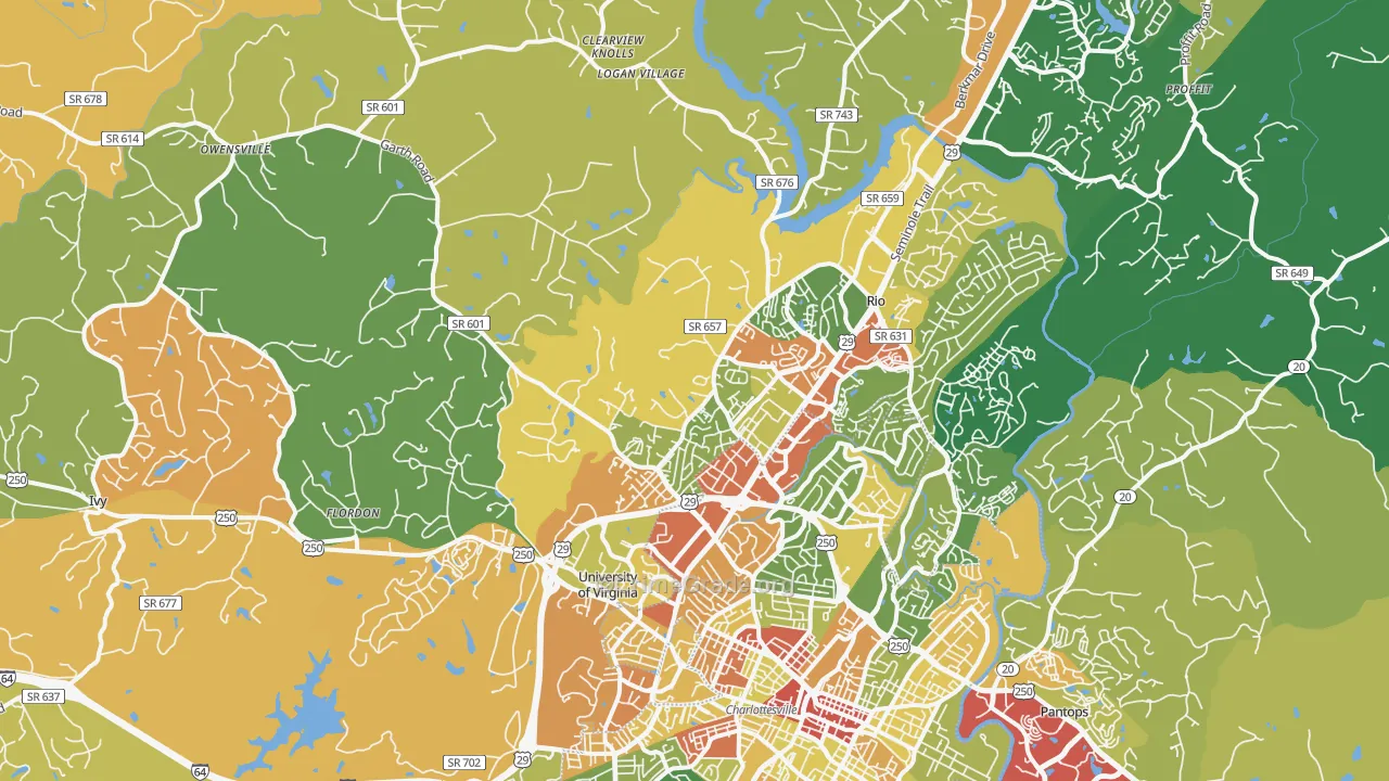 22901, VA Map of Drug-Related Crime Rates