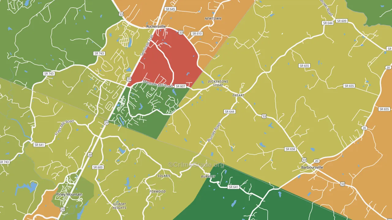 22923, VA Map of Drug-Related Crime Rates