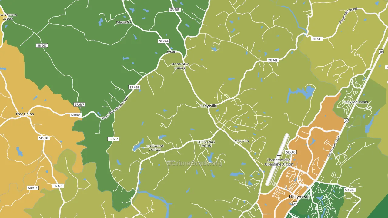 22936, VA Map of Drug-Related Crime Rates