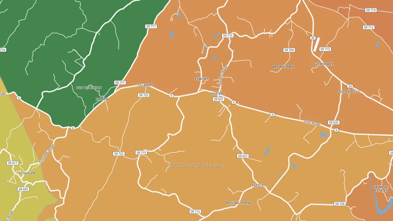 22937, VA Map of Drug-Related Crime Rates