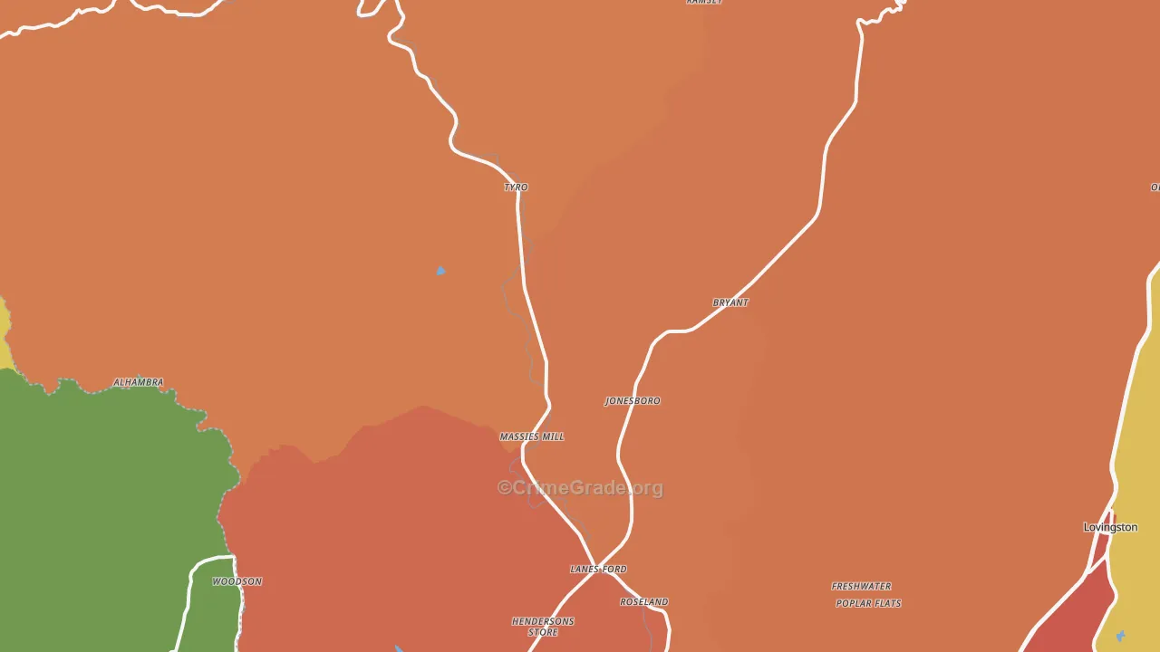 22967, VA Map of Drug-Related Crime Rates