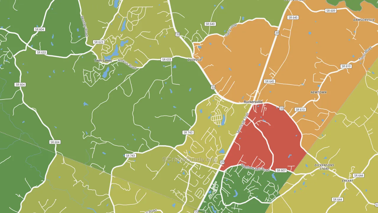 22968, VA Map of Drug-Related Crime Rates