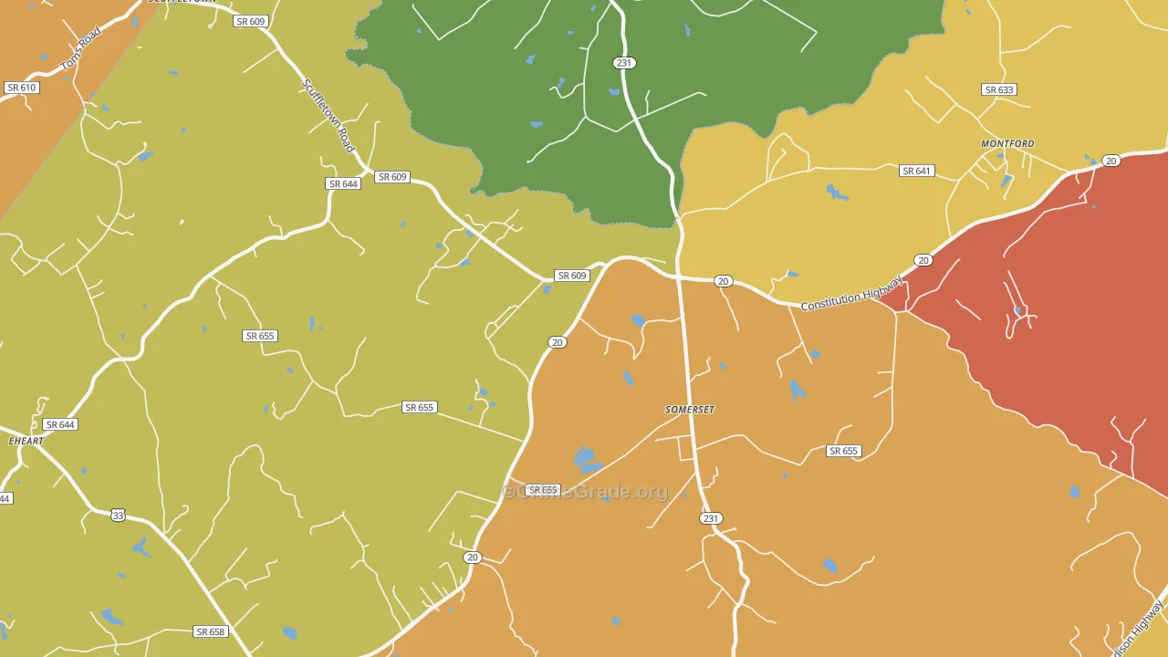 22972, VA Map of Drug-Related Crime Rates