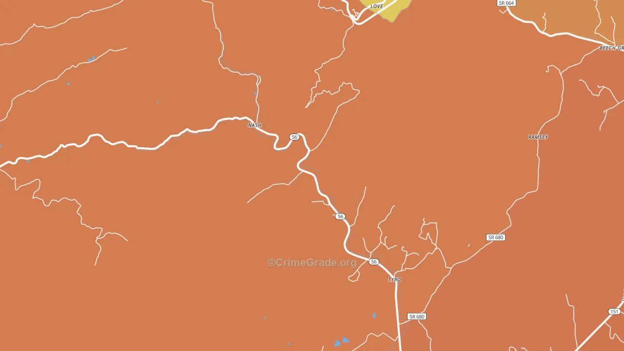 22976, VA Map of Drug-Related Crime Rates