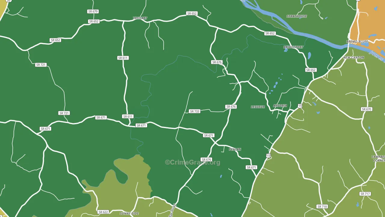 23004, VA Map of Drug-Related Crime Rates