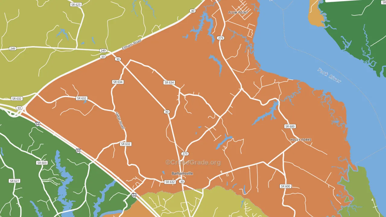 23011, VA Map of Drug-Related Crime Rates