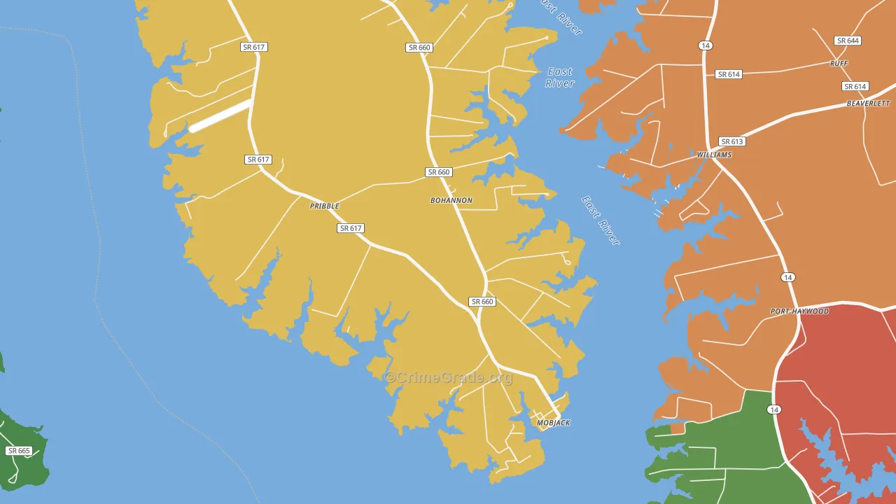 23021, VA Map of Drug-Related Crime Rates