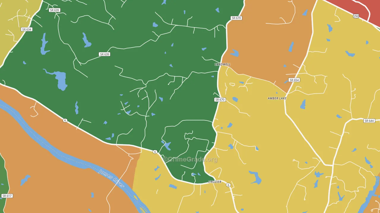 23039, VA Map of Drug-Related Crime Rates