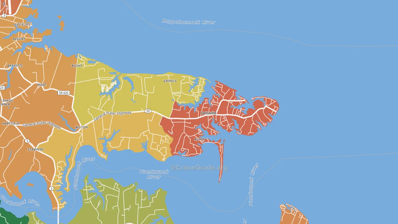 23043, VA Map of Drug-Related Crime Rates