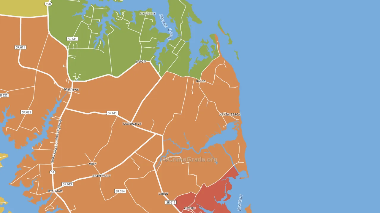 23045, VA Map of Drug-Related Crime Rates