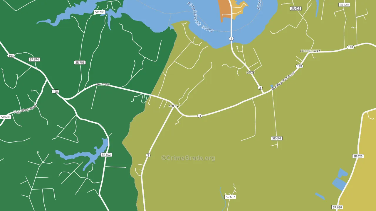 23050, VA Map of Drug-Related Crime Rates