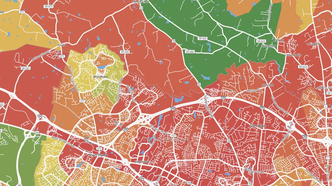 23059, VA Map of Drug-Related Crime Rates