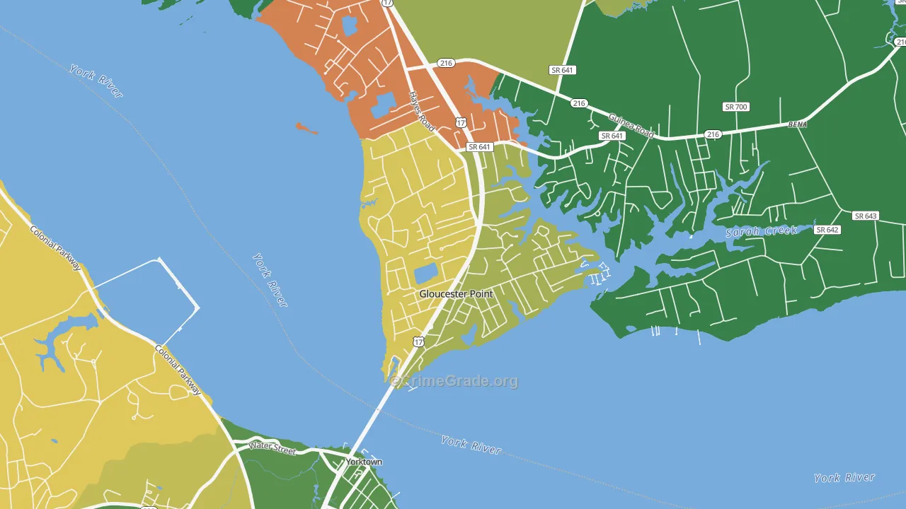 23062, VA Map of Drug-Related Crime Rates