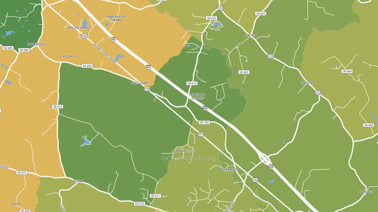 23065, VA Map of Drug-Related Crime Rates