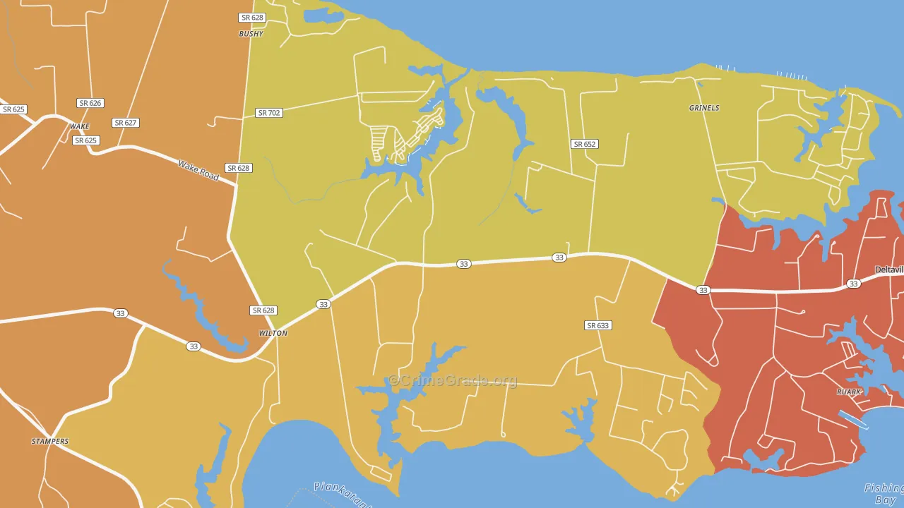 23070, VA Map of Drug-Related Crime Rates