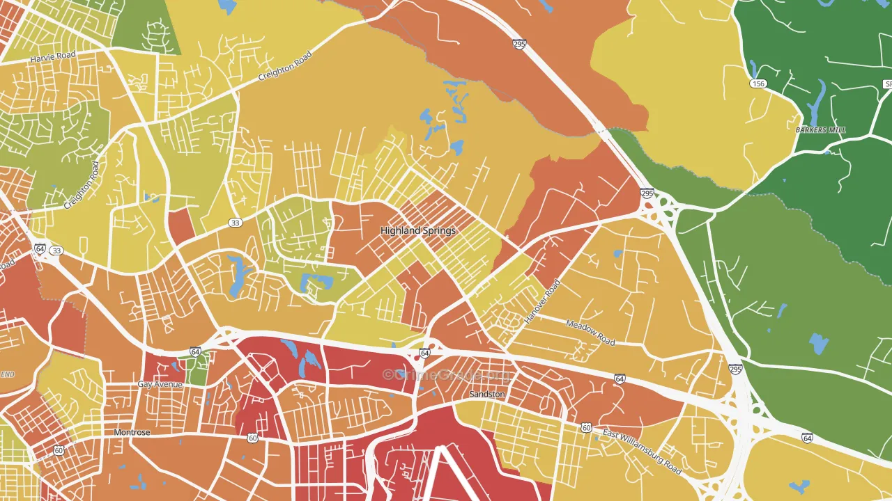 23075, VA Map of Drug-Related Crime Rates