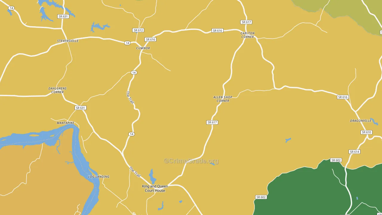 23085, VA Map of Drug-Related Crime Rates