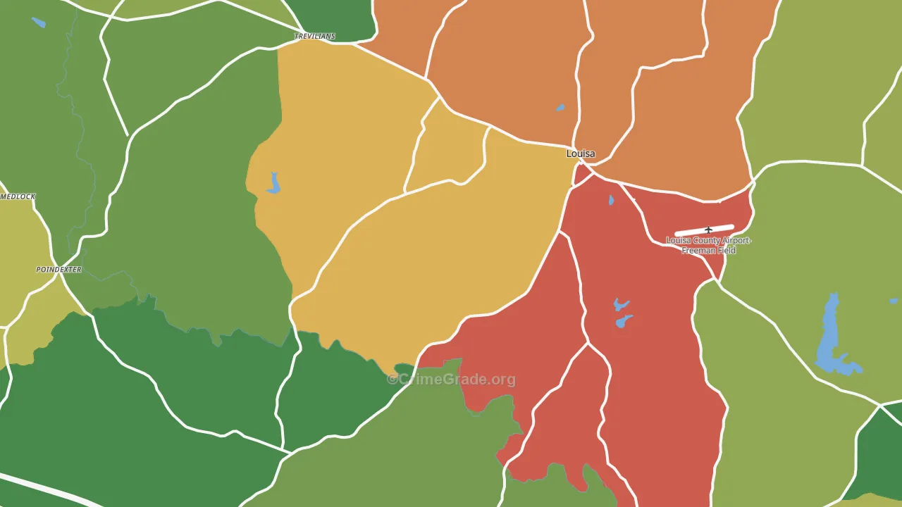 23093, VA Map of Drug-Related Crime Rates