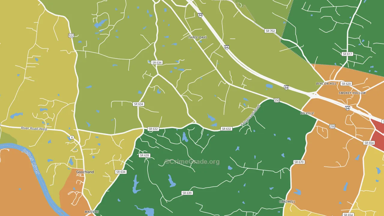 23102, VA Map of Drug-Related Crime Rates