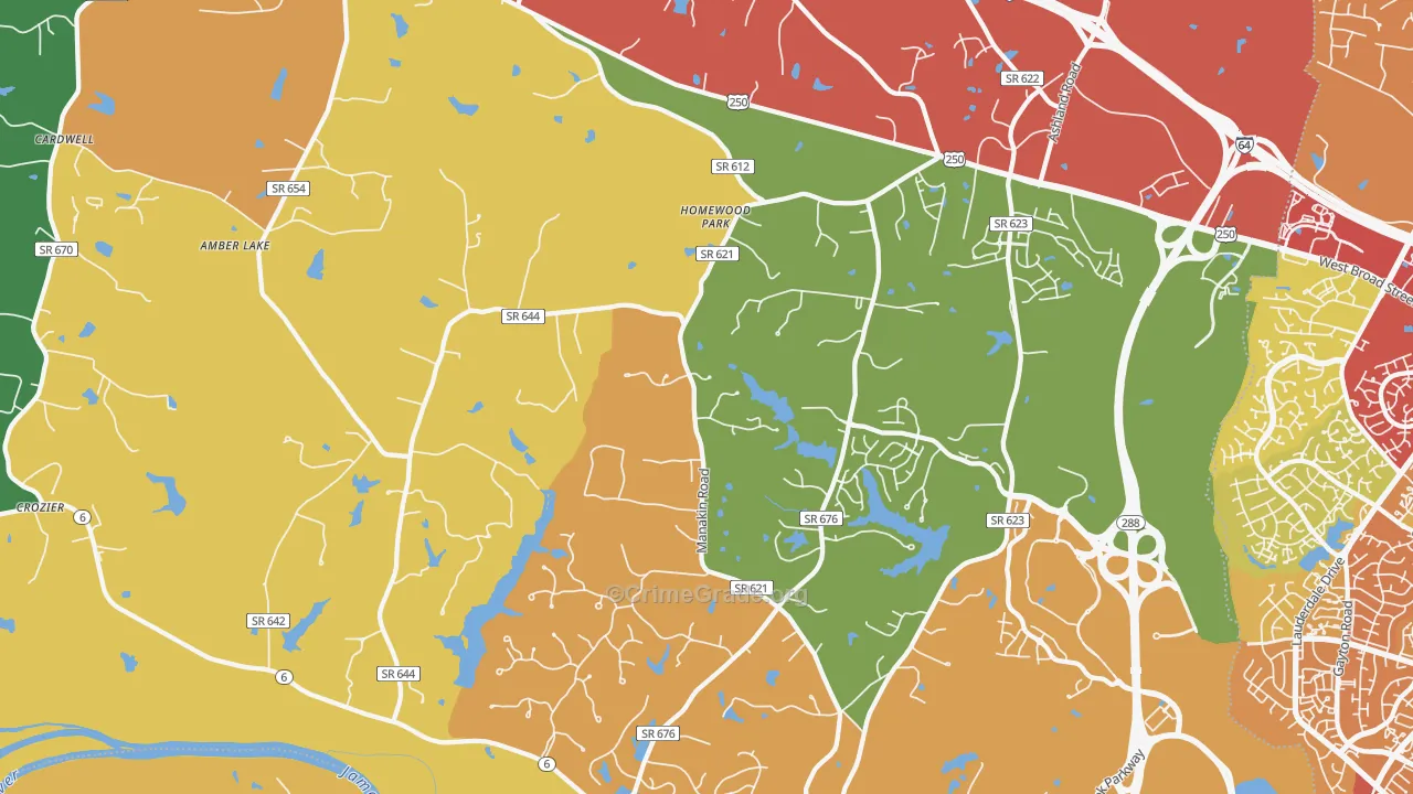 23103, VA Map of Drug-Related Crime Rates
