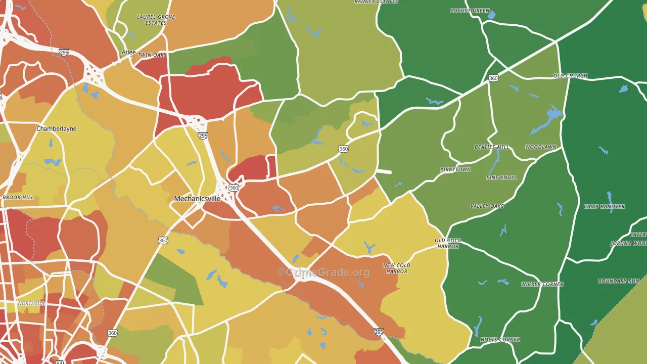 23111, VA Map of Drug-Related Crime Rates