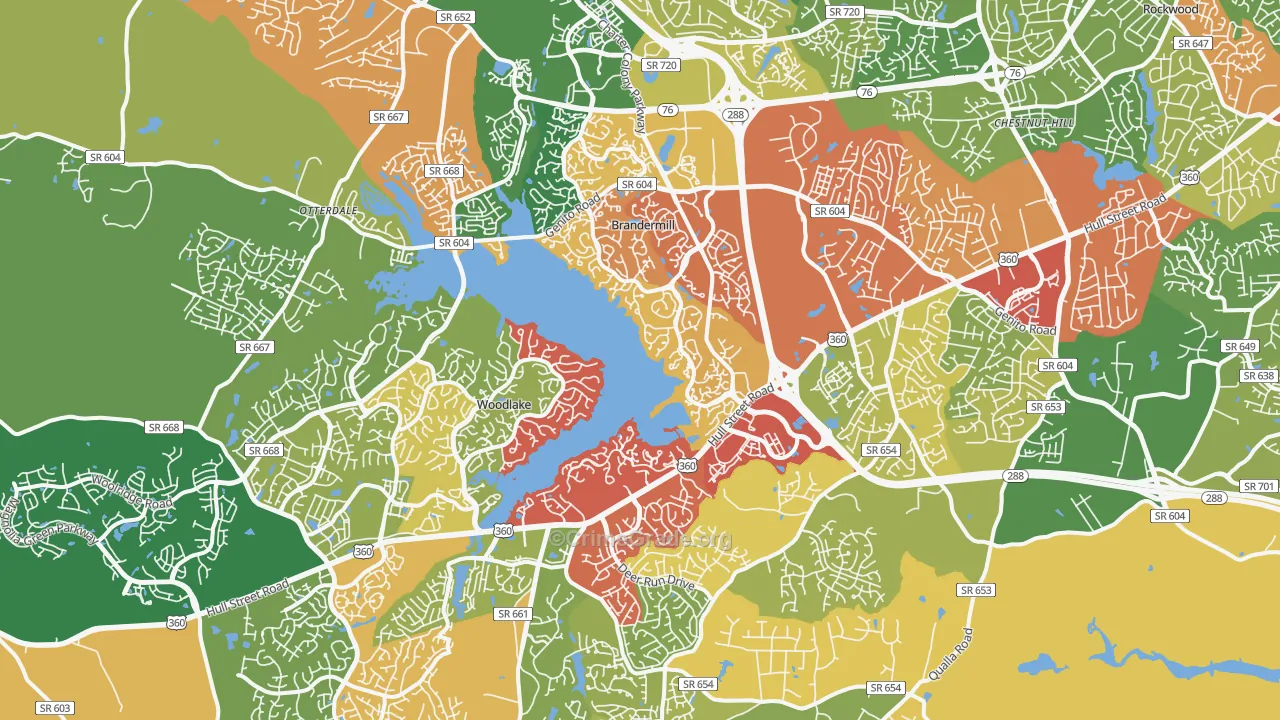 23112, VA Map of Drug-Related Crime Rates