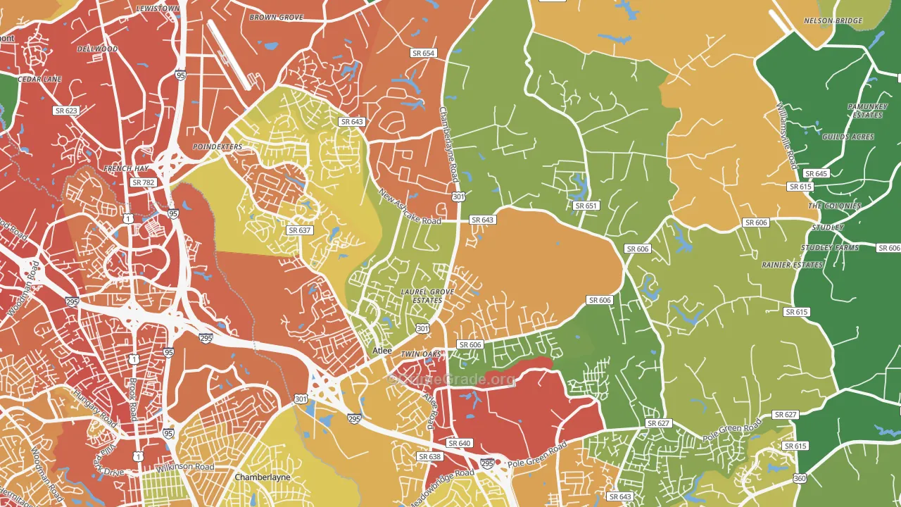 23116, VA Map of Drug-Related Crime Rates
