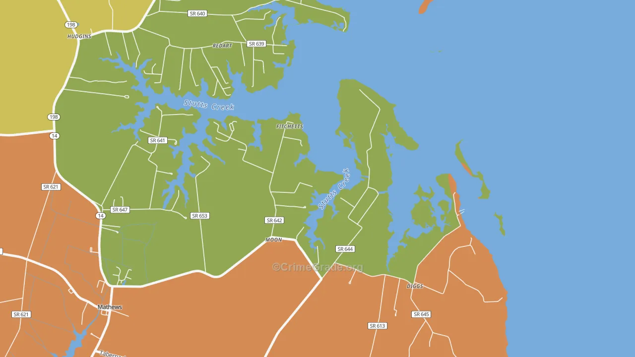 23119, VA Map of Drug-Related Crime Rates
