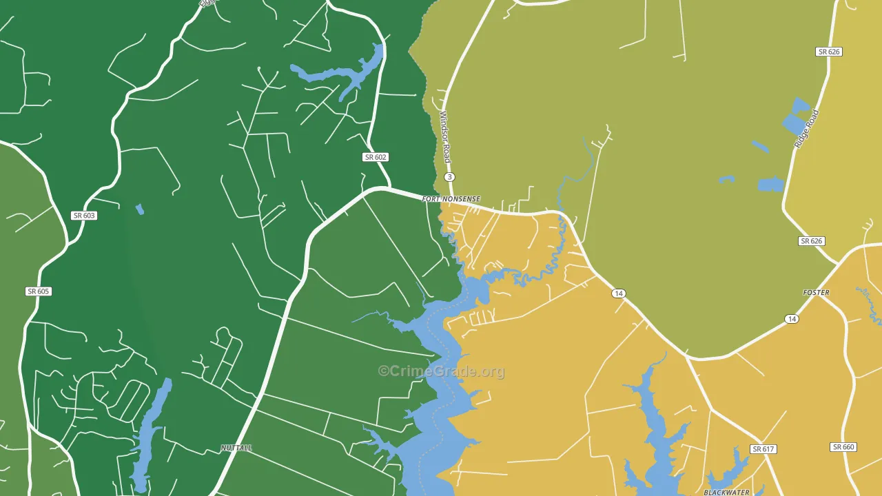 23128, VA Map of Drug-Related Crime Rates