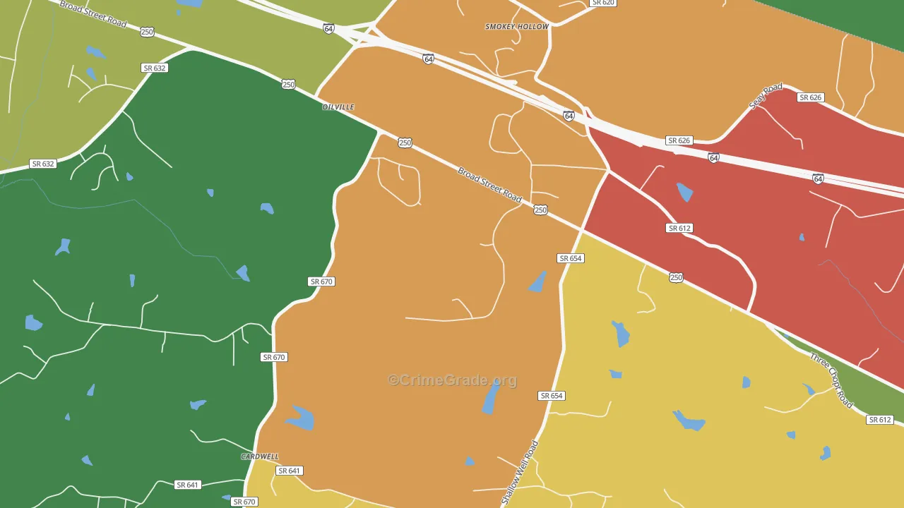 23129, VA Map of Drug-Related Crime Rates