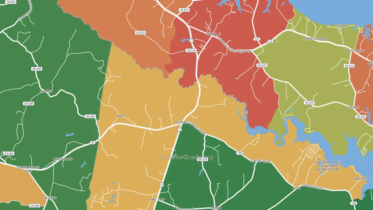 23149, VA Map of Drug-Related Crime Rates
