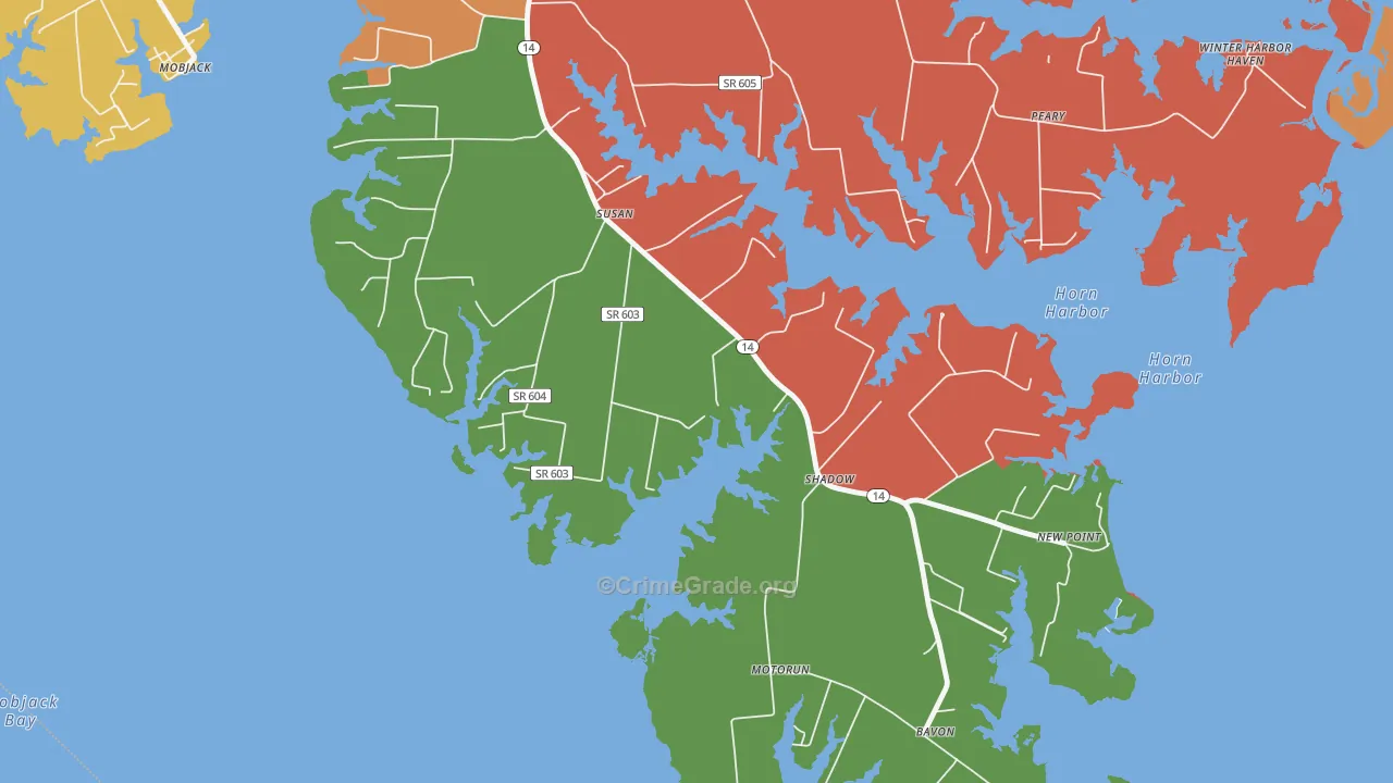 23163, VA Map of Drug-Related Crime Rates