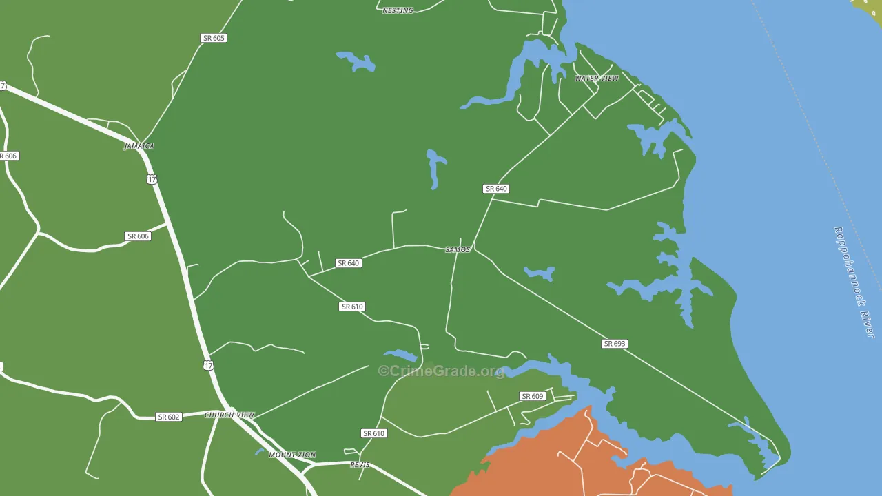 23180, VA Map of Drug-Related Crime Rates