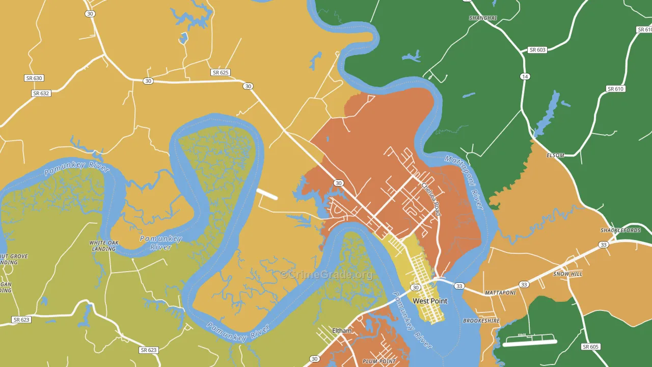 23181, VA Map of Drug-Related Crime Rates