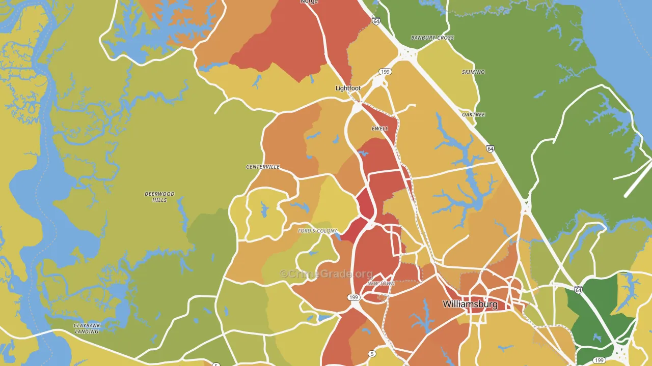23188, VA Map of Drug-Related Crime Rates