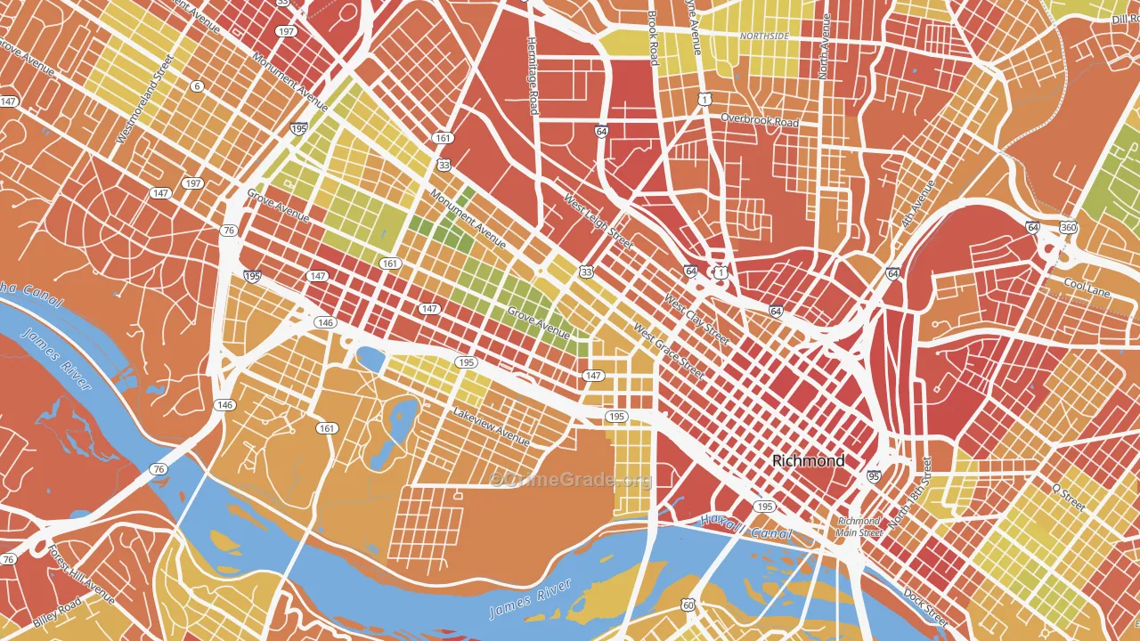 23220, VA Map of Drug-Related Crime Rates