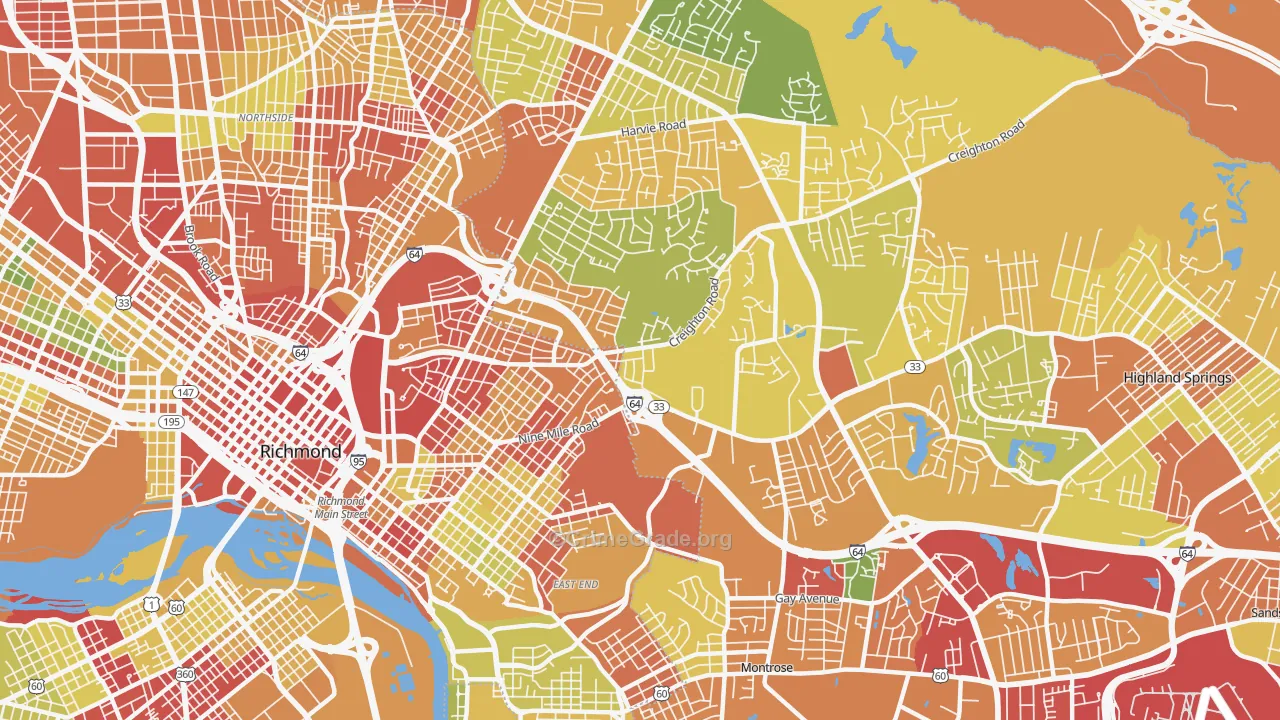 23223, VA Map of Drug-Related Crime Rates
