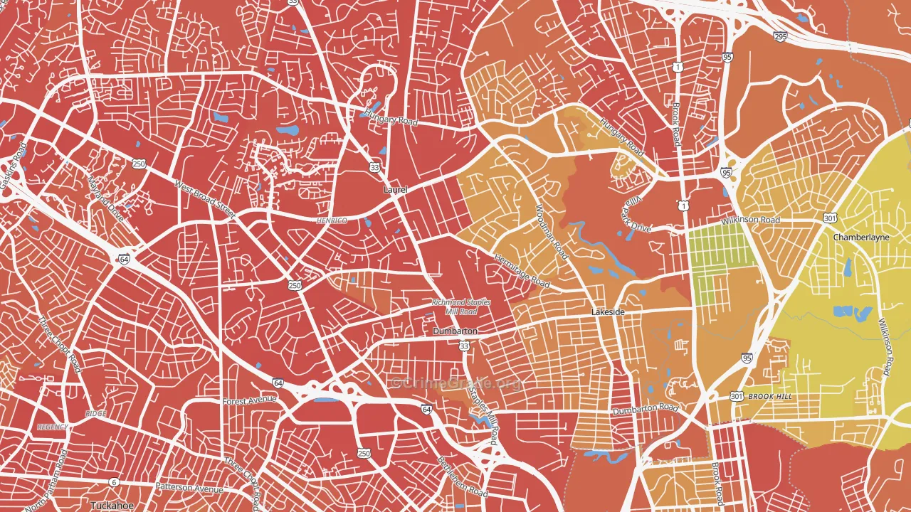 23228, VA Map of Drug-Related Crime Rates
