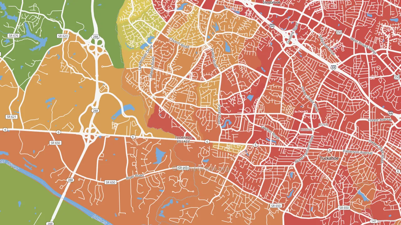23238, VA Map of Drug-Related Crime Rates