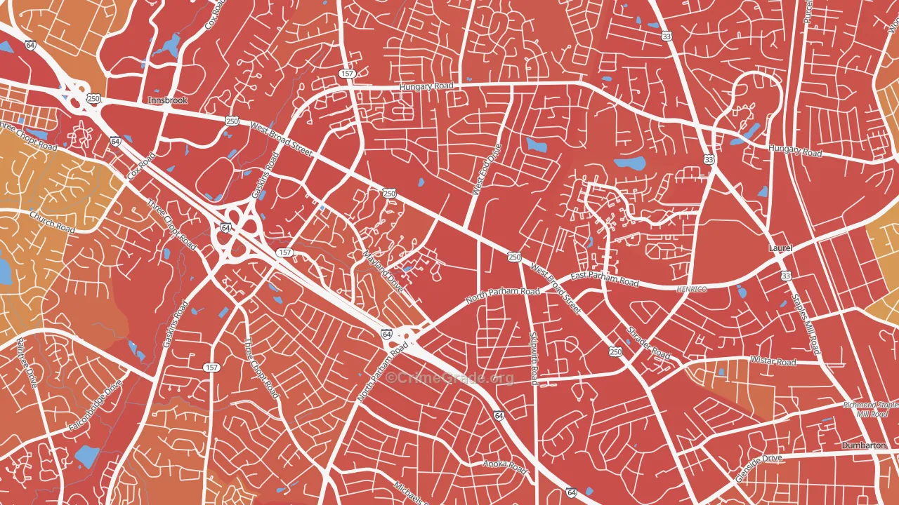 23294, VA Map of Drug-Related Crime Rates