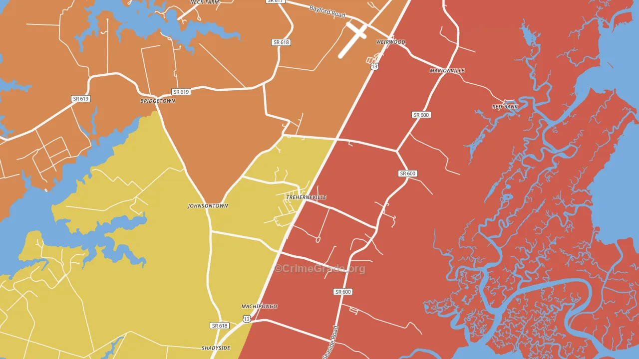 23307, VA Map of Drug-Related Crime Rates
