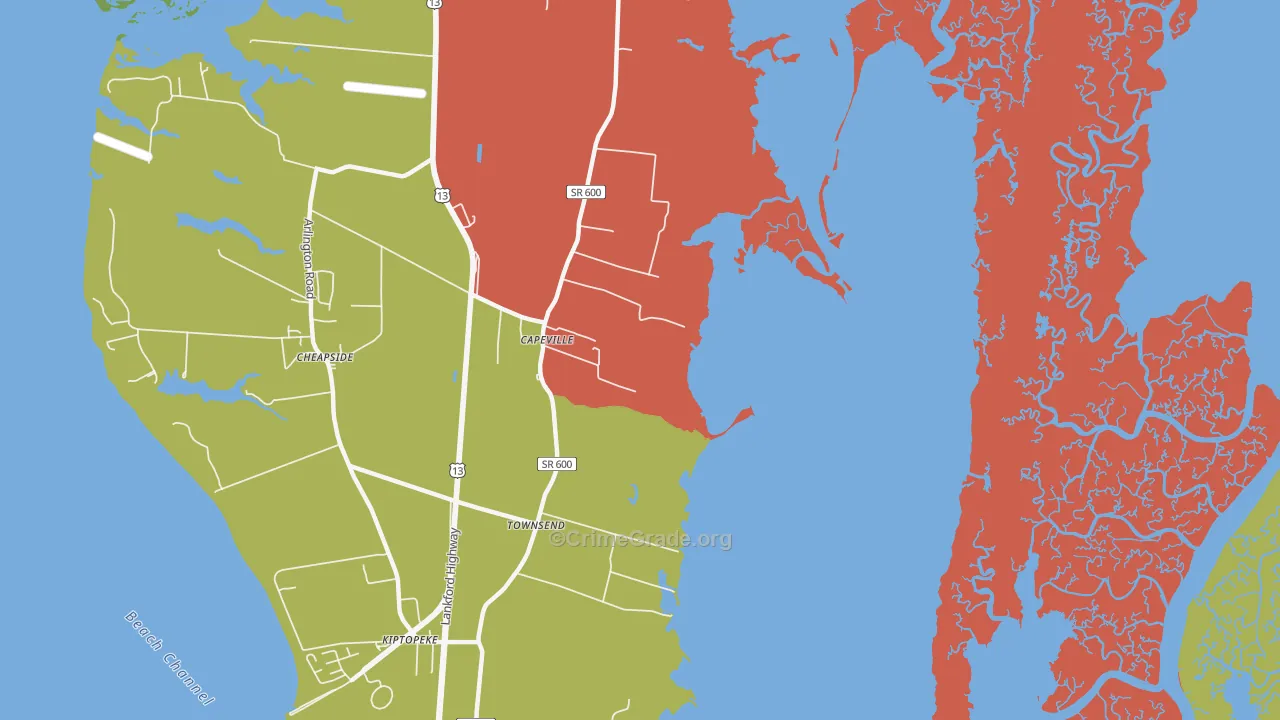 23313, VA Map of Drug-Related Crime Rates
