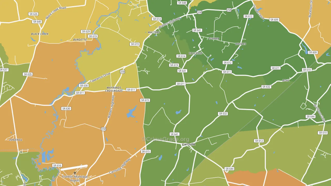 23315, VA Map of Drug-Related Crime Rates