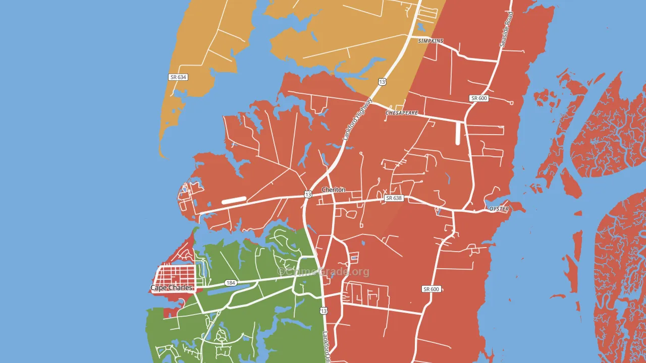 23316, VA Map of Drug-Related Crime Rates