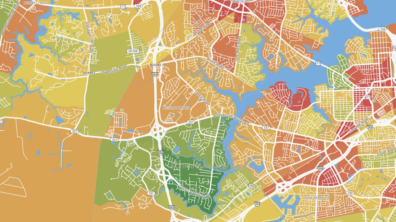 23321, VA Map of Drug-Related Crime Rates