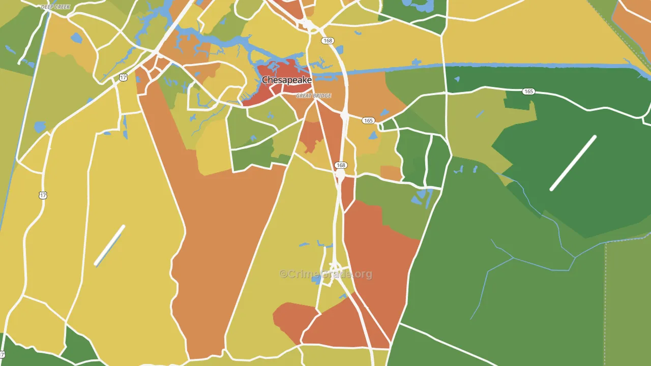 23322, VA Map of Drug-Related Crime Rates